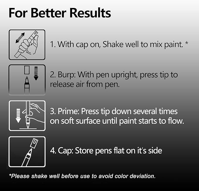 Purple Marker Paint Pens - 6 Pack Acrylic Purple Permanent Marker, 0.7mm Extra Fine Tip Paint Pen for Art Projects, Drawing, Rock Painting, Ceramic, Glass, Wood, Plastic, Metal, Canvas DIY Crafts
