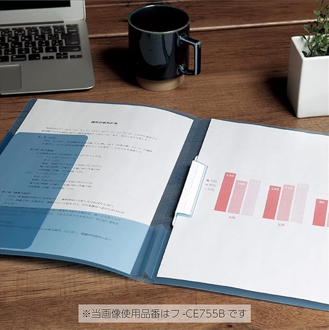Kokuyo Campus Easy to Review Print File, Clip Folder, File Folder, A4, Light Blue, Japan Import (FU-CE755LB)