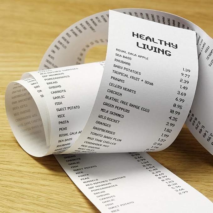Thermal Paper 2 1/4 inch x 50 feet, Cash Register POS Receipt Paper for Credit Card Machine (50 Rolls)