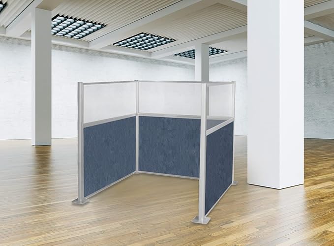 Versare Hush Panel Cubicle Kit | Workstation Partition Walls | Sound Dampening Cubicle Walls | Partitions for Desks