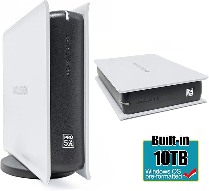 Avolusion PRO-5X Series 10TB USB 3.0 External Hard Drive for WindowsOS Desktop PC/Laptop (White) - 2 Year Warranty (Renewed)