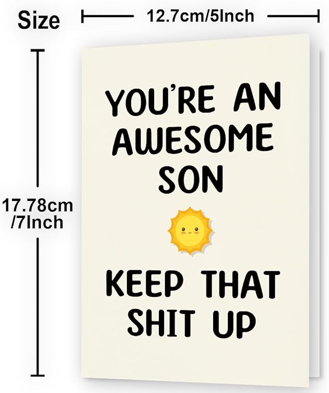 Birthday Card for Son, Son Birthday Card, Birthday Card Son, Birthday Card Son, Happy Birthday Son Card, To My Son from Mom, Gifts for Adult Son Gift Ideas, Birthday Card Son Adult