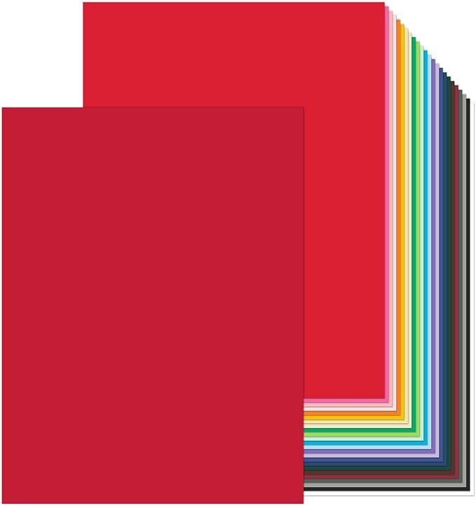 300 Sheets Colored Cardstock 8.5 x 11, Goefun 25 Colors Colored Printer Paper 65lb Construction Paper Assorted Colors for Crafts & Scrapbooking