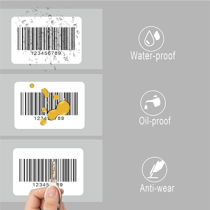 Hybsk 3x2 inch Direct Thermal Labels for Barcodes, Address, Compatible with Rollo Label Printer & Zebra Desktop Printers (3"x2",48 Rolls White)