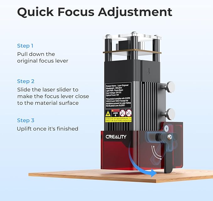 Creality Falcon 5W Laser Engraver Machine with Honeycomb Laser Bed 500x500, 10000mm/min, 72W High-Precision Laser Cutter for Wood, Acrylic, and Metal, Easy Setup and Out-of-The-Box