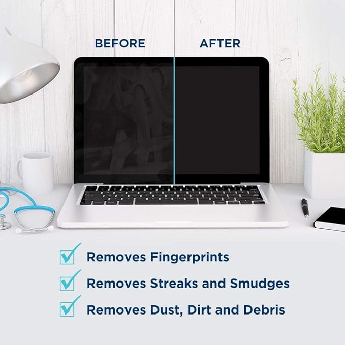 Tech Armor Cleaning Wipes - Screen Wipes for TV Screen, Computer Screen, for Laptop, Phone, Ipad - Computer Electronic kit - 100 Wipes