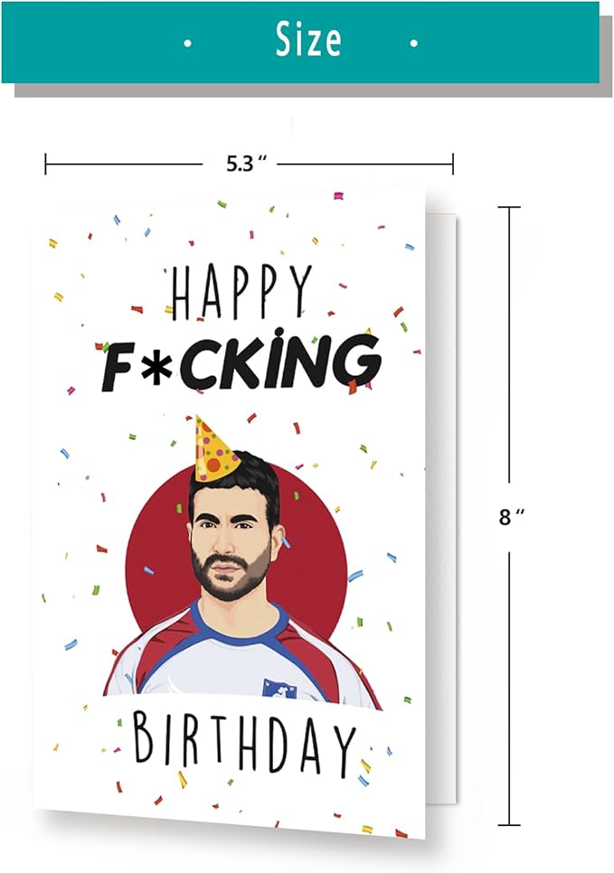 Humorous Roy Kent Birthday Card for Him Her, Rude Ted Lasso TV Show for TV Fans, Special Bday Card Gifts with Envelope