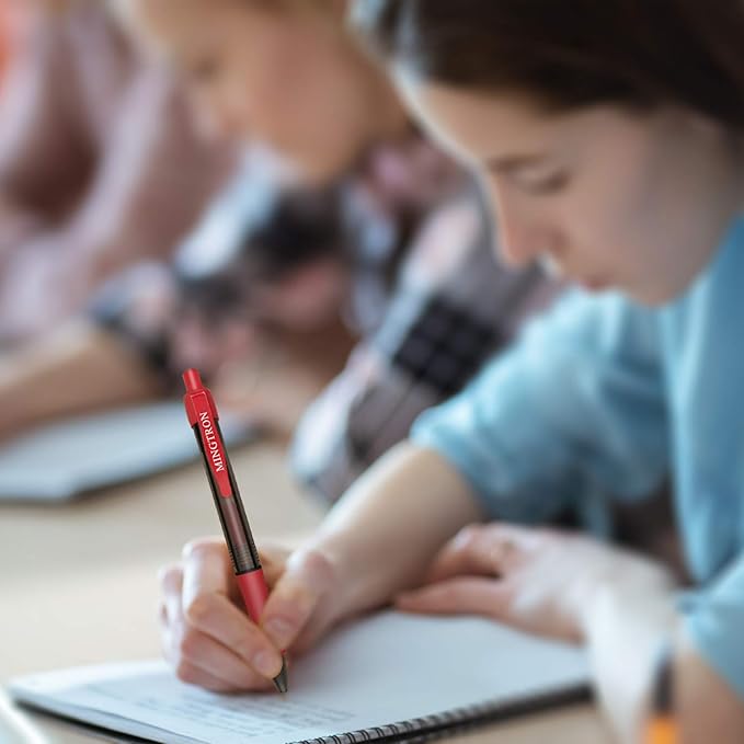 50 Pack Retractable Gel Ink Rollerball Pen, Ink Pen, Red Pen, Pen Set, Ball Pen, Bulk Pens, Journal Notebook Writing Office Supplies Pens, School Supplies, Extra Fine, 0.5MM, Red Ink