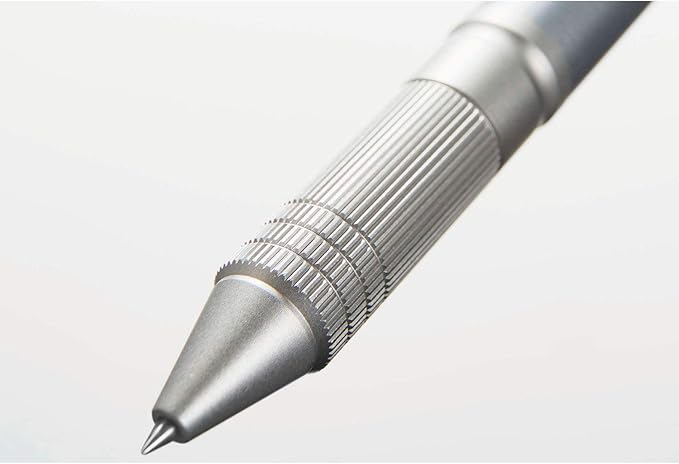 uni Jetstream 4&1 Metal Edition, 0.5mm Ballpoint Pen (Black, Red, Blue, Green) and 0.5mm Mechanical Pencil, Ice Silver (MSXE52000A05.81)