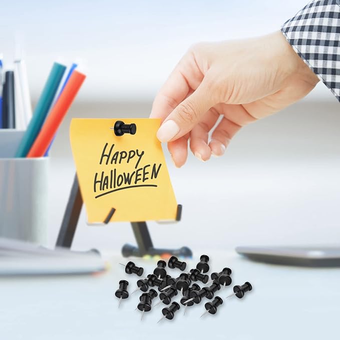 40Pcs Wood Push Pins, Decorative Thumb Tacks, Wooden Pins and Tacks, Cork Board Thumbtacks, Cute Thumbtack for Wall and Bulletin Board, Map Pins