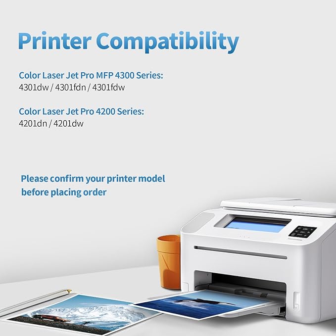 210A Toner Cartridges 4 Pack with chip Compatible for HP 210 A 210X Toner Cartridges Set for Color Laser Jet MFP 4301dw 4301fdn 4301fdw 4201dw 4201dn Printer Ink (‎1 Black/Cyan/Yellow/Magenta)