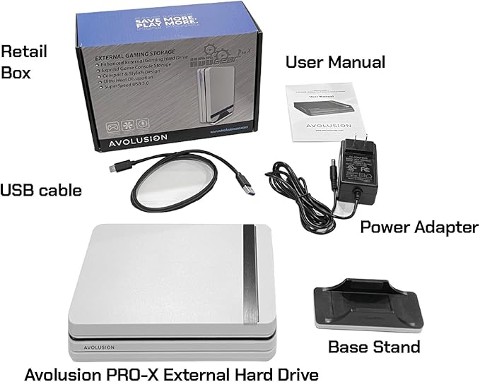 Avolusion PRO-X Series USB 3.0 External Hard Drive for WindowsOS Desktop PC/Laptop (White) - (8TB) (Renewed)