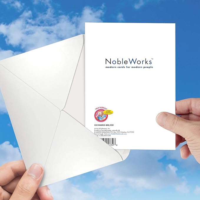 NobleWorks - Funny Work Anniversary Card with Envelope - Adult Greeting Card for Business Coworker, Woman Employees - Your Freaking Problem C4144ANG-WA