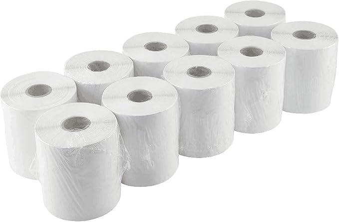 L LIKED 2500 PCS 4"x 6" Direct Thermal Labels White Perforated Shipping Label, Compatible with Zebra, Rollo, Jadens, Nelko, 250 Labels per Roll, 10 Rolls