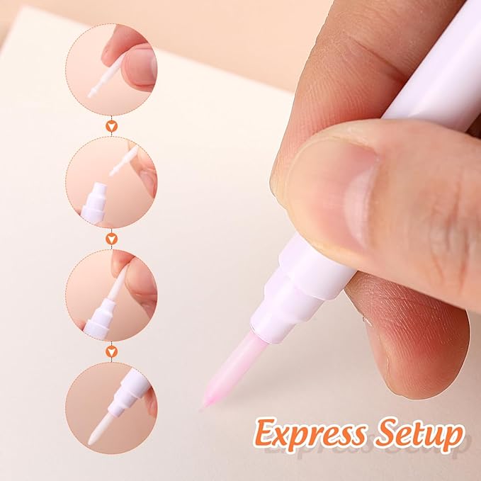 50pcs Acrylic Paint Marker Nibs - 0.7mm Replacement Nylon Tips for Oil Based & Acrylic Markers - Paint Pen Refill Nibs for Artists Art Supplies