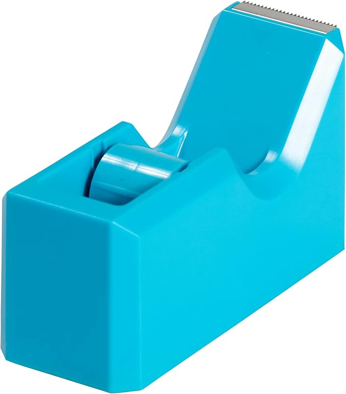 JAM PAPER Colorful Desk Tape Dispensers - Blue - Sold Individually