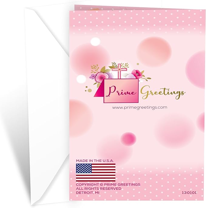 Prime Greetings Religious Birthday Card For Mom, Made in America, Eco-Friendly, Thick Card Stock with Premium Envelope 5in x 7.75in, Packaged in Protective Mailer