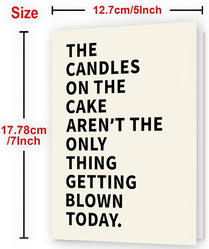 Naughty Birthday Card for Men, Husband, Boyfriend, and Him | Happy Birthday Gifts & Decorations for Men