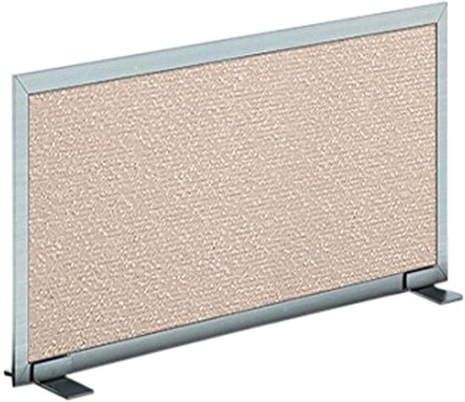 OBEX Acoustical Free Standing Privacy Screen, Cubicle Accessories Desk Privacy Panel, Desk Dividers for Office, Office Furniture Partitions Portable Sound Proof Dividers, 24" x 66", Overcast