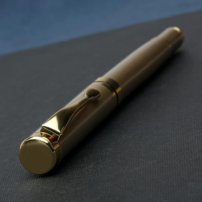 YIVONKA Luxury Ballpoint Pens Best Ball Pen Gift Set for Men & Women Professional Executive Office Nice BallPens Classy Gift Box Ballpoint Black Refill Line width 0.5mm (Gold)