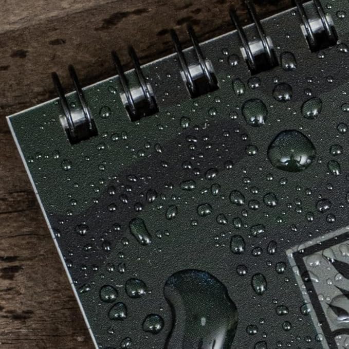 Rite in the Rain Weatherproof Top Spiral Notebook, 3”x 5”, NightHawk Camo Cover, Universal Pattern, 3 Pack (No. NHC35-3)