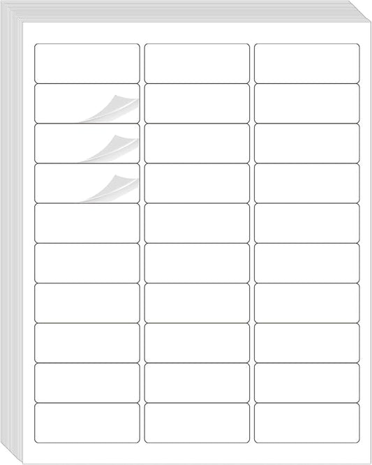 8.5"×11" Address Labels 600 Labels Sticker Paper for Laser/Inkjet Printer, 1" x 2-5/8" mailing Label- White