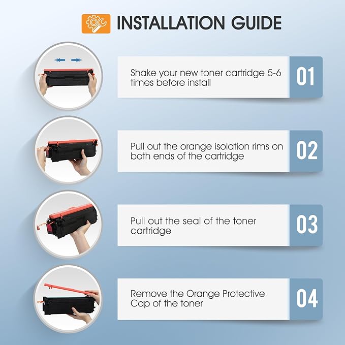 508X 508A Toner Cartridge Set 4-Pack High Yield Replacement for HP 508A 508X M553 Toner Laserjet Enterprise M553 M552 553 MFP M577 CF360X CF361X CF362X CF363X (New Version, Black Cyan Magenta Yellow)