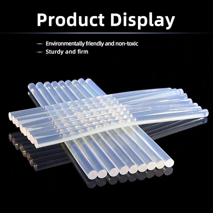 200 Count - Crystal Clear Hot Glue Sticks - Full Size, 5.9" x 0.27", All-Purpose Glue for Crafting, Wood, Metal, Glass, Plastic, Fabric, Foam - Ideal for DIY, Scrapbooking & More
