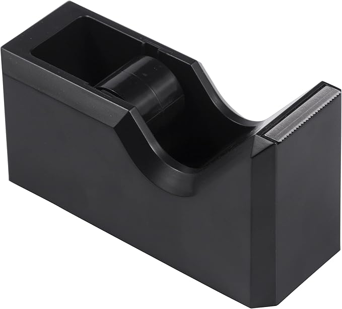 JAM PAPER Colorful Desk Tape Dispensers - Black - Sold Individually