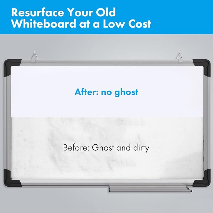 HAMIGAR White Board Dry Erase, White Board Stick on Wall, Dry Erase Board Sticker for Wall, White Board Paper, Sticky White Board for Wall, Peel and Stick Wallpaper Homeworking Office 17.5x196.9 Inch