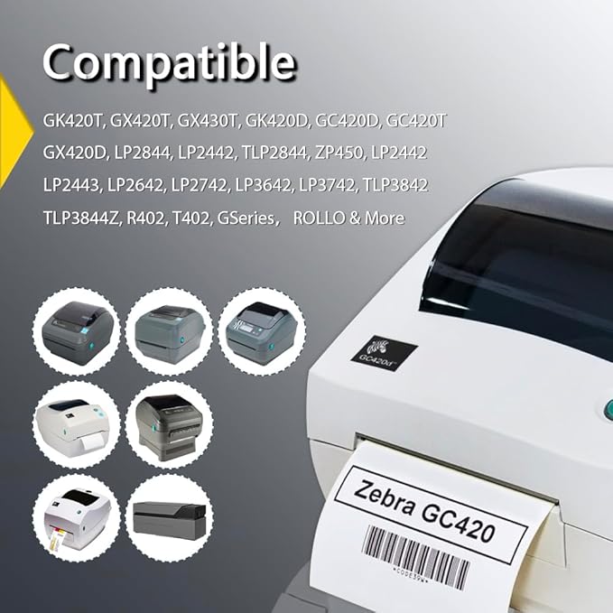 BETCKEY - 3" x 1.5" (76 mm x 38 mm) Barcode Shipping & Address Labels Compatible with Zebra & Rollo Label Printer,Premium Adhesive & Perforated [1 Rolls, 950 Labels]