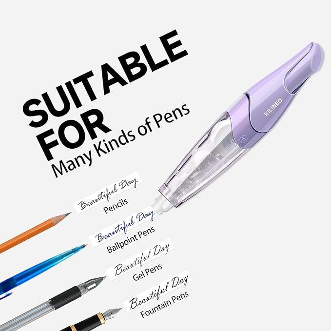 Refillable Retractable Correction Tape, Pen Shaped Smooth Pull Correction Tape Set, Correction Tape, Japanese Aesthetic Cute Correction Tape for Office Supplies, 4 PCS (ZH-87)