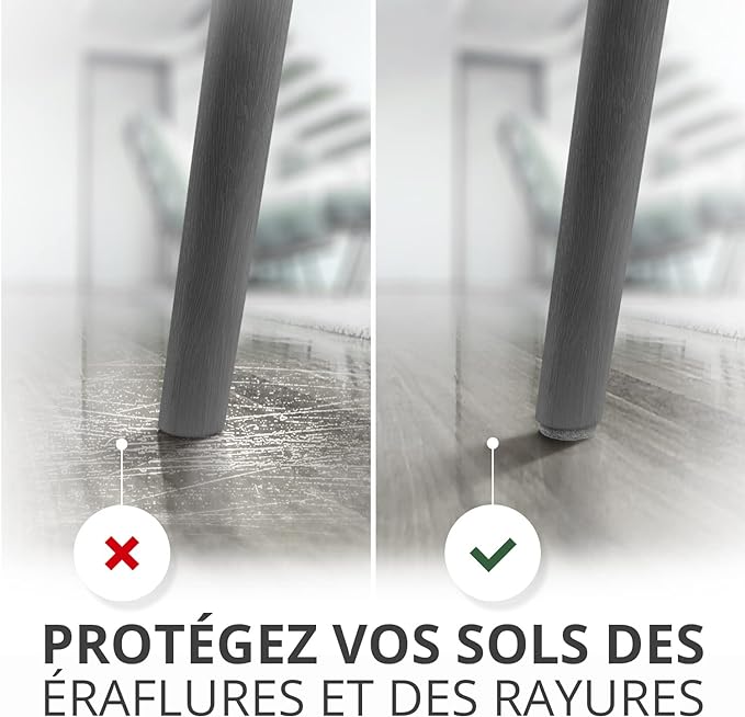 235 pcs Grey Felt Furniture Pads X-Protector! Huge Quantity of Furniture Pads for Hardwood Floors with Many Big Sizes – Your Ideal Wood Floor Protectors for Furniture. Protect Any Type of Hard Floor!