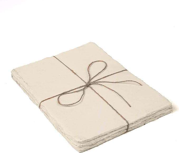 Watercolor Paper | Letter Sized Vintage Paper 8.5 x 11 Inches | 200 GSM Handmade Paper | 50 Sheets of Recycled Cotton Papers, Perfect for Any Medium, Blank Water Color Papers, Antique Paper