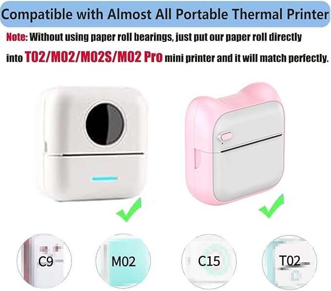 20 Rolls Thermal Paper, Glossy Thermal Printer Paper for Mini Portable Printer, 57mm X 4.5m, Diameter 26mm, Thermal Labels for Most Pocket Printer, Black Text, Suitable For Notes, List, Photos