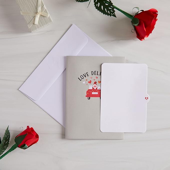 Lovepop Everyday Pop-Up Card for Her, Him, Girls, Boys - 3D Love Greeting Cards - Love Delivery Truck - 5" x 7" - Blank Note Card & Envelope Included