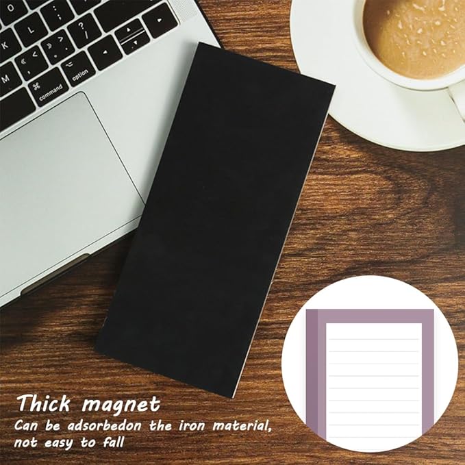 4 Pack Magnetic Notepads for Refrigerator, Full Magnet Back Design Magnetic Memo Pads, 50 Sheets per Note Pads To-Do List, Shopping List (Simple Style)