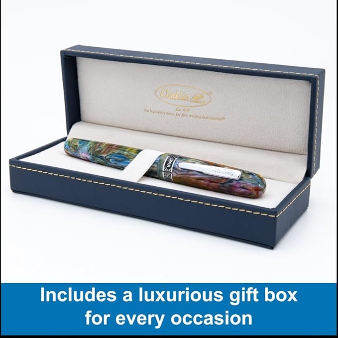 Conklin 1898 Fountain Pen, Misto Green - Fine Nib | Luxury Writing Instrument with Unique Resin Blend | JoWo Stainless Steel Nib Made in Germany | Ideal Gift for Pen Lovers