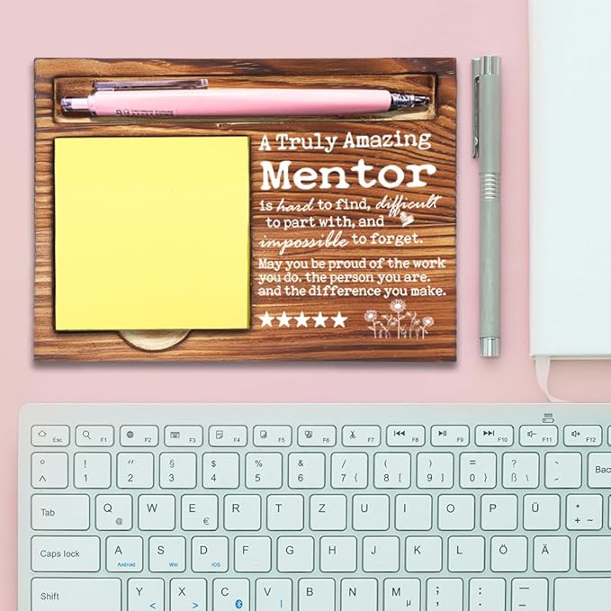Thank You Appreciation Gifts for Mentor, Mentor Gifts for Women Men, Going Away Gift Retirement Gift for Mentor, Best Mentor Gifts for Mentor Counselor Self-Stick Note Pad Holders-DW49