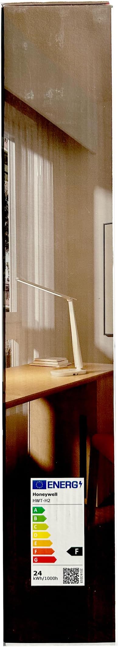 HONEYWELL LED Desk Lamp - HWT-H2 Sunturalux™ Eye-Caring Foldable Desk Light with USB A+C Dual Charging Port 4 Color Modes Dimmable Table Lamp for Home Office Bedroom Reading Study Work - White