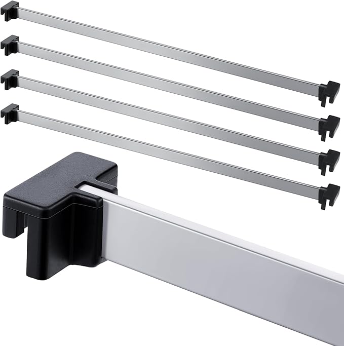 Epakh 8 Pieces Metal Hanging File Rail Clip File Divider Rail Clips 4 Pieces File Cabinet Rails for Hanging File Folder Frame for File Storage