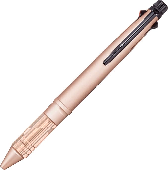 uni Jetstream 4&1 Metal Edition, 0.5mm Ballpoint Pen (Black, Red, Blue, Green) and 0.5mm Mechanical Pencil, Pink Gold (MSXE52000A05.74)