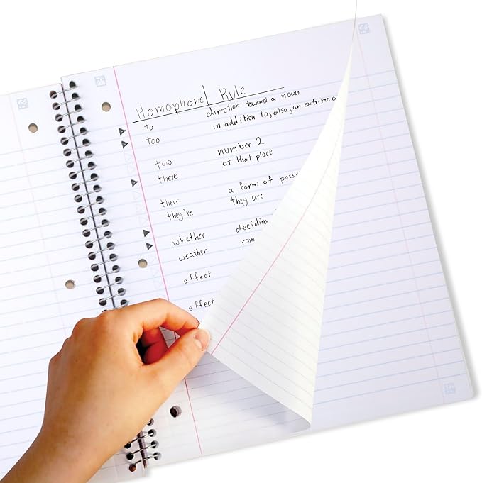 Five Star Spiral Notebook + Study App, 3 Subject, Wide Ruled Paper, 150 Sheets, 10-1/2" x 8" Sheet Size, Tidewater Blue (73184)
