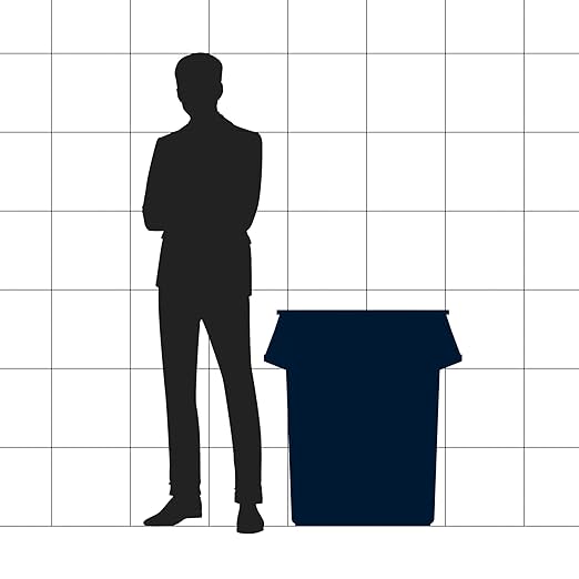 55 Gallon Blue Round Commercial Trash Can