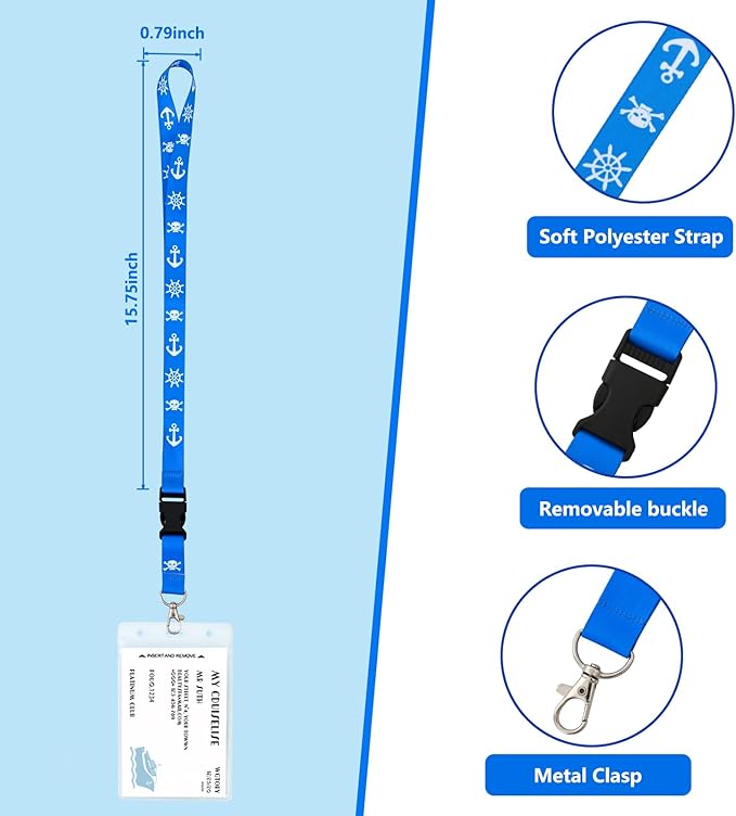 Cruise Lanyards, 4 PCS Lanyards for Cruise Ship Cards, Badge Holder Lanyard with Detachable Buckle, Waterproof ID Badge Holder for Cruises Ships Key Cards, Cruise Ship Essentials