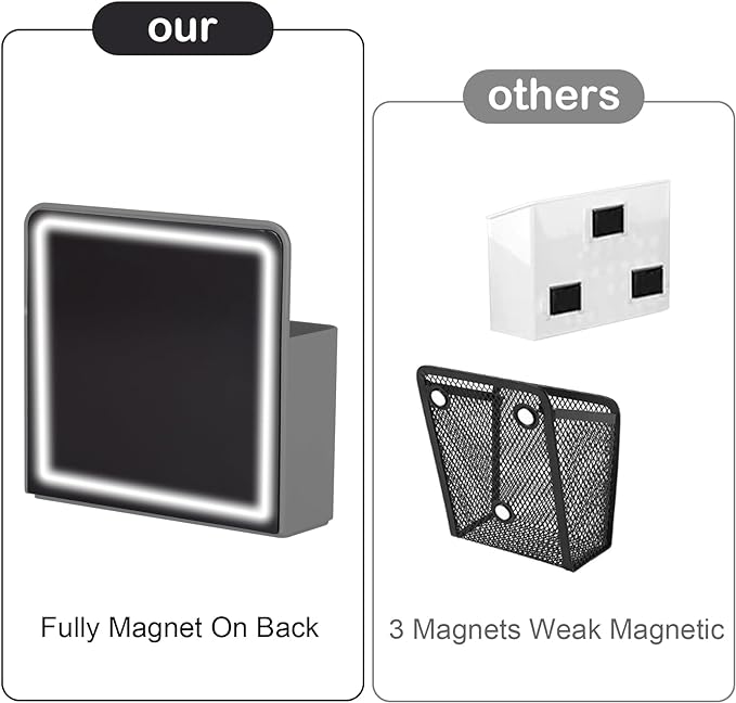 Magnetic Pen Holder,2 Pack Magnetic Dry Erase Marker Holder with Generous Compartments,Strong Magnet Storage Marker Pen Pencil Organizer for Refrigerator,Whiteboard,Locker Accessories