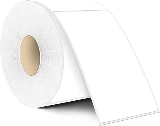 Colored Labels Stickers 3 x 5 Inch, Removable Rectangular Moving Labels, Large Color Coding Labels Moving Stickers- 250 Pack/White