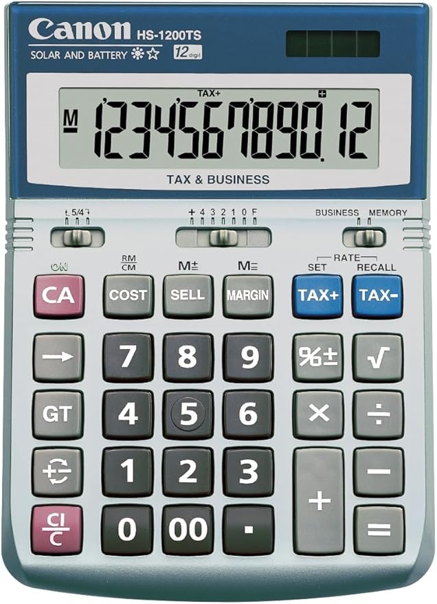 Canon Office Products HS-1200TS Business Calculator, Black, 4 7/8 x 6 7/8