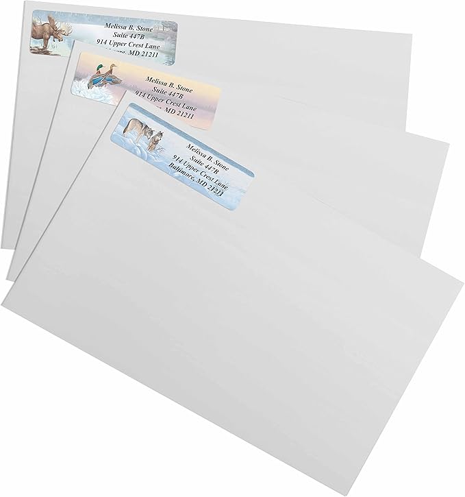 in The Wild Assorted Designer Name & Address Labels with Elegant Plastic Dispenser