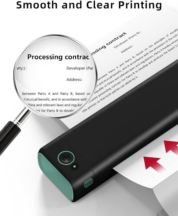 Phomemo US Letter Thermal Printer Paper,Continuous Phomemo M08F Thermal Paper,Compatible with COLORWING M08F, M832, M834, MT800/MT800Q, with Brother Letter Portable Printer, Size 8.5" x 11",200 Sheets
